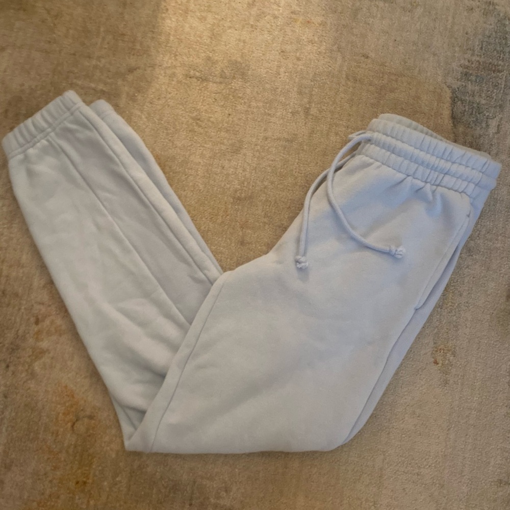 TNA cozy light blue sweat pants